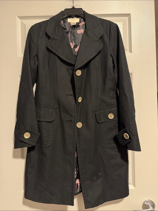 Merona Jackets & Blazers - Merona Black Trench Coat with Button Details